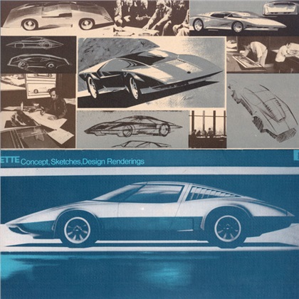 Chevrolet AeroVette, 1976 - Concept, Sketches, Design Renderings