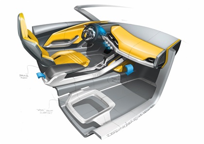 Audi Crosslane Coupe, 2012 - Interior Design Sketch 