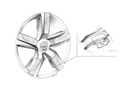 Volvo Concept XC Coupe, 2014 - Wheel Design Sketch 