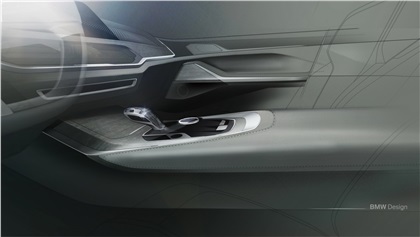 BMW X7 iPerformance Concept, 2017 - Design Sketch - Interior