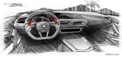 BMW Z4 Concept, 2017 - Interior Design Sketch