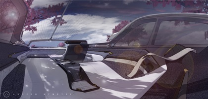 Lincoln Model L100 Concept, 2022 – Design Sketch – Interior