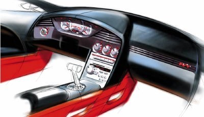 Dodge Charger R/T Concept, 1999 - Interior Design Sketch