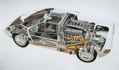 Mercedes-Benz Studie CW311, 1978 - Cutaway
