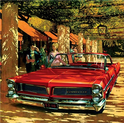 1963 Pontiac Bonneville Sports Coupe in Grenadier Red - 'The Splendido' Consulting the guide book, Portofino: Art Fitzpatrick and Van Kaufman