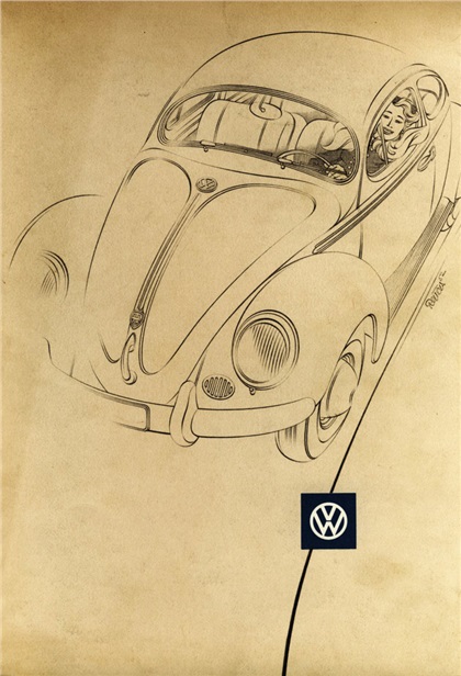 Volkswagen Advertising Art (1951–1960): Bernd Reuters