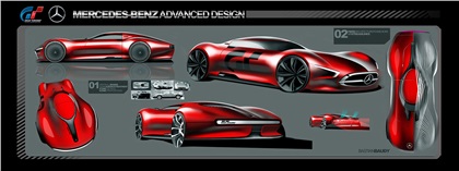 Mercedes-Benz AMG Vision Gran Turismo Concept (2013) - Design Sketches by Bastian Baudy