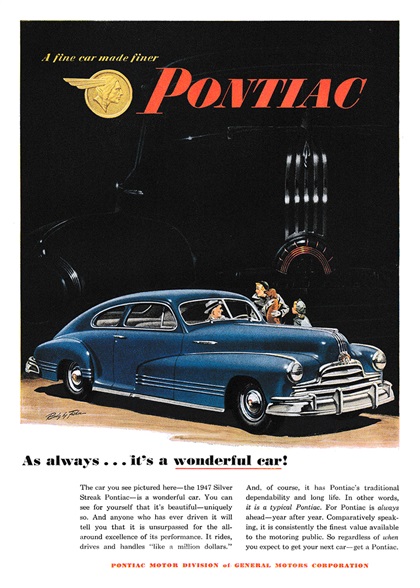 Pontiac Advertising Campaign (1947): A fine car made finer