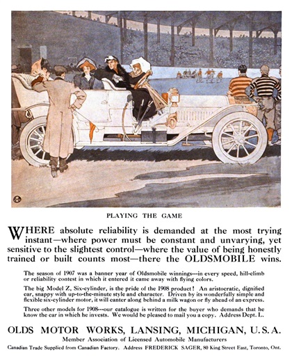 Oldsmobile Advertising Art by Edward Penfield (1907–1908)