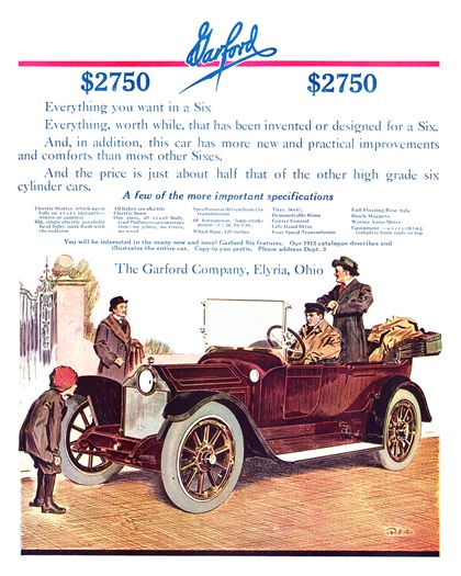 Garford Advertising Art by R. F. Schabelitz (1913)