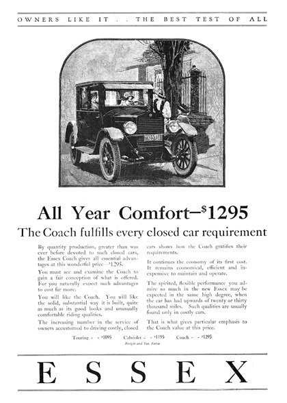 Essex Advertising Art by Roy Frederic Heinrich (1922–1923)
