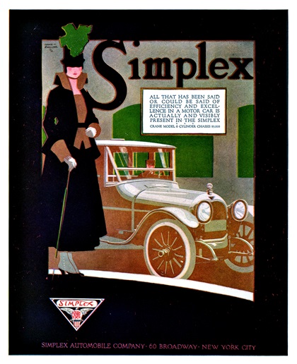 Simplex Advertising Art by Louis Fancher (1916)