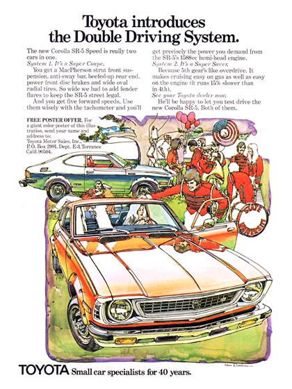Toyota Advertising Art by Ken Dallison (1974)
