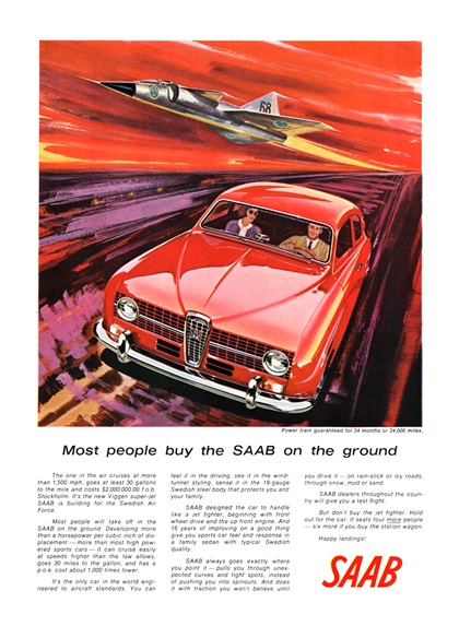 Saab 96 Advertising Art (1966)