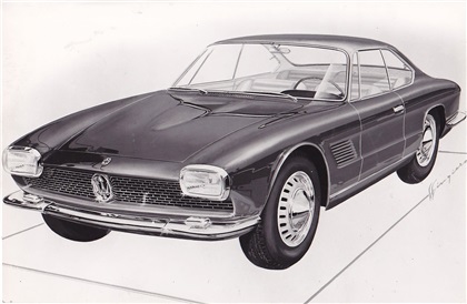 Maserati 5000 GT Coupe (Bertone), 1961 - Design Sketch by Giugiaro