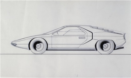 Alfa Romeo Carabo (Bertone), 1968 - Technical Drawing
