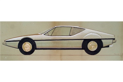 Ferrari Berlinetta Boxer (Pininfarina), Design sketch 1969