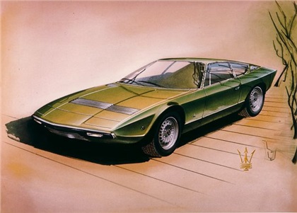 Maserati Khamsin, 1972 - A design drawing by Carrozzeria Bertone