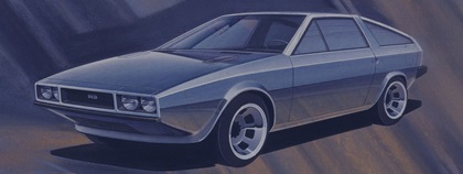 Hyundai Pony Coupe (ItalDesign), 1974 - Design Sketch