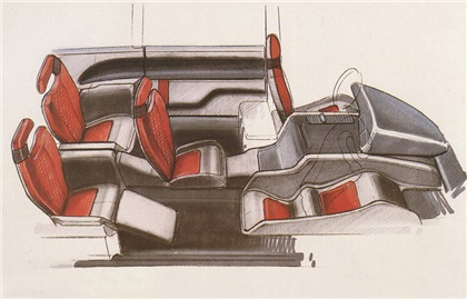 Lamborghini Genesis (Bertone), 1988 - Interior Design Sketch