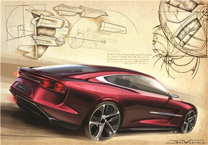 ItalDesign DaVinci Concept, 2019 - Design Sketch by Giuseppe Ceccio