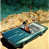 1969 Pontiac GTO Convertible - 'Beach at Hydra': Art Fitzpatrick and Van Kaufman - "Van and I used only a few locales more than once," Fitzpatrick says. "One was the almost vertical beach on the Greek island of Hydra, a particular favorite of mine."
