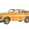 ГАЗ–M20 «Победа» (Второй серии с кузовом «кабриолет»), 1949–1958 – Рисунок А. Захарова / Из коллекции «За рулём» 1982-5