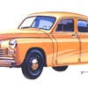 ГАЗ–M20 «Победа», 1946–1958 (Опытный образец, 1945) – Рисунок А. Захарова / Из коллекции «За рулём» 1986-11