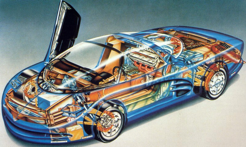 Chevrolet CERV III, 1990 - Cutaway