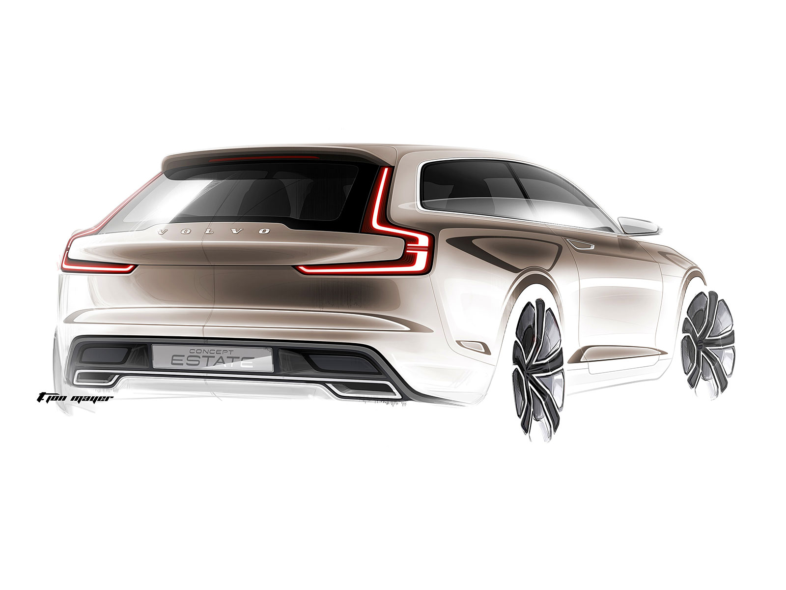 Volvo Concept Estate, 2014 - Design Sketch by T. Jon Mayer 