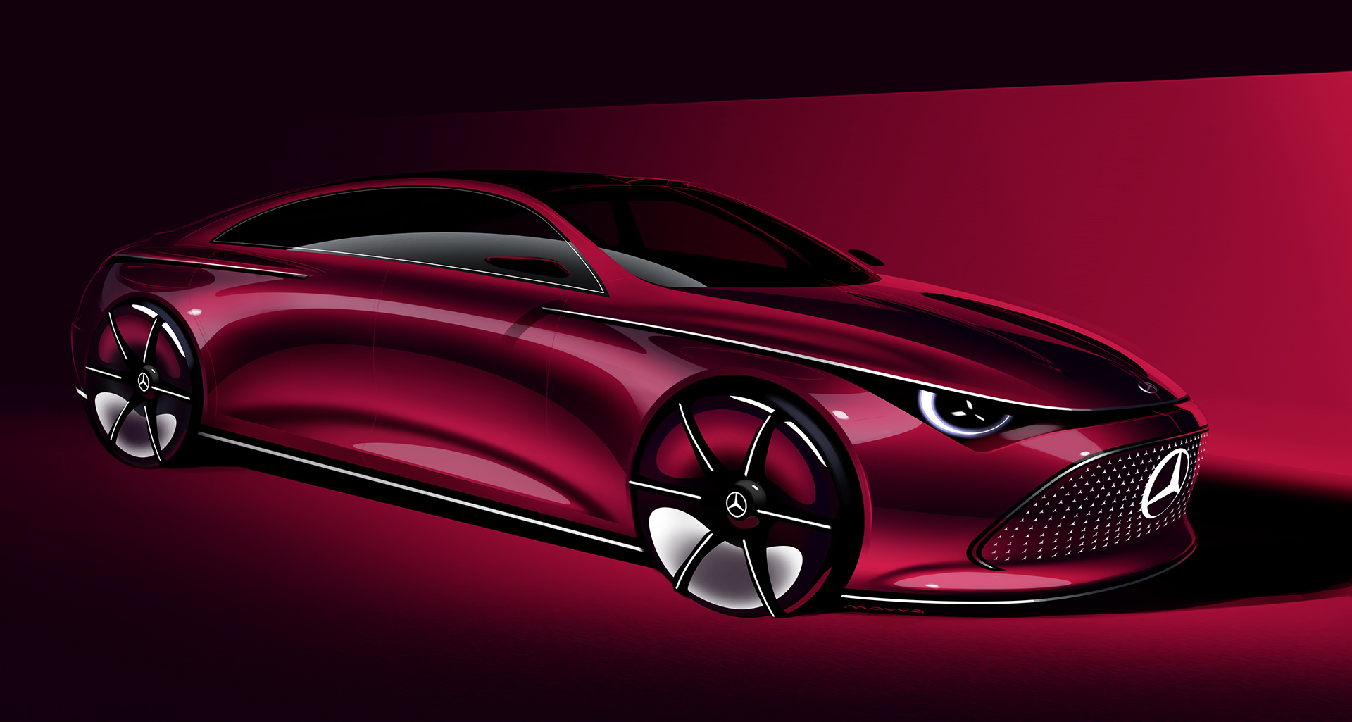 Mercedes-Benz Concept CLA Class, 2023 – Design Sketch Exterior