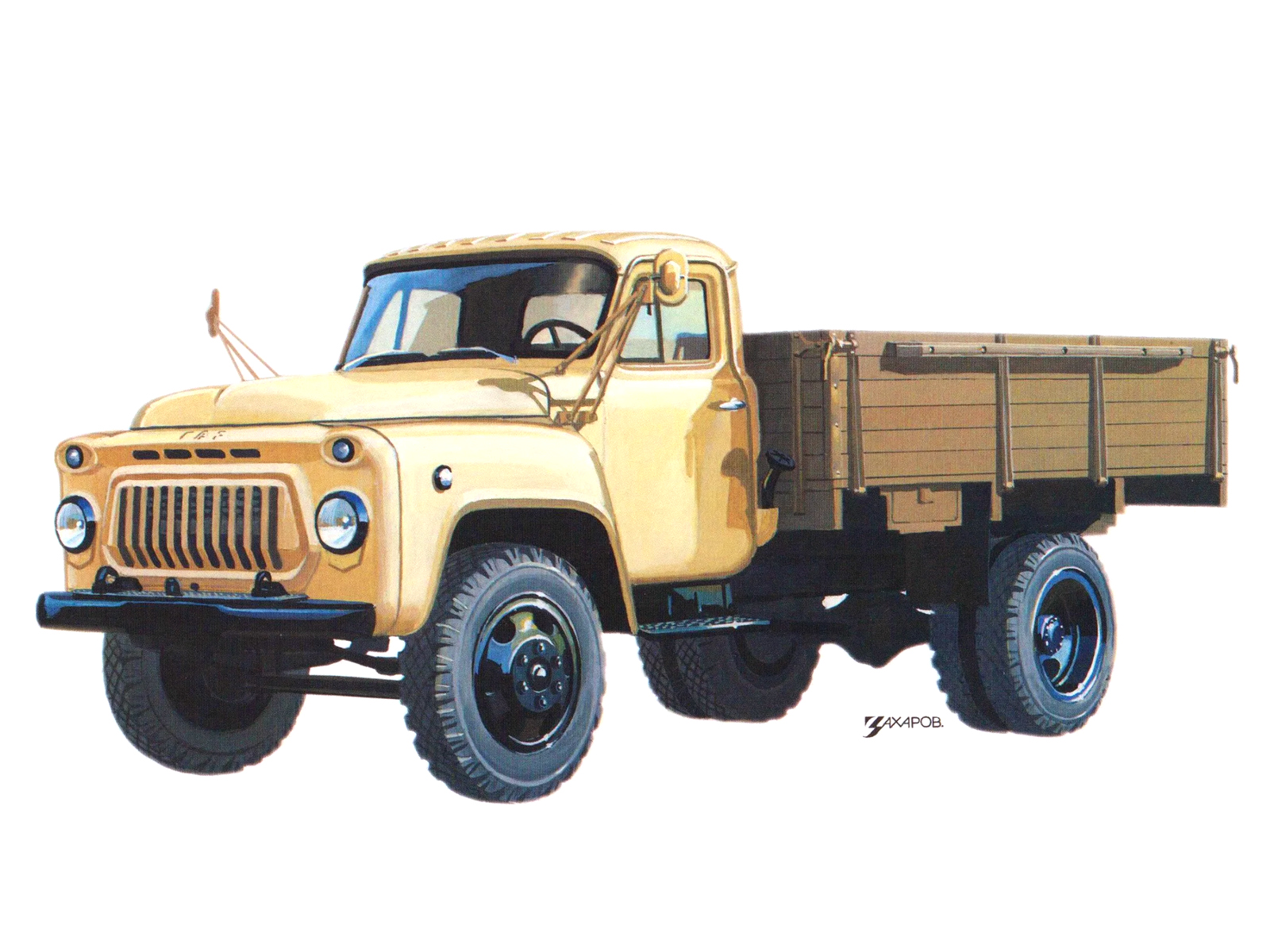 ГАЗ–52-04, 1975 (1966) – Рисунок А. Захарова / «Моделист–Конструктор» 1982-11