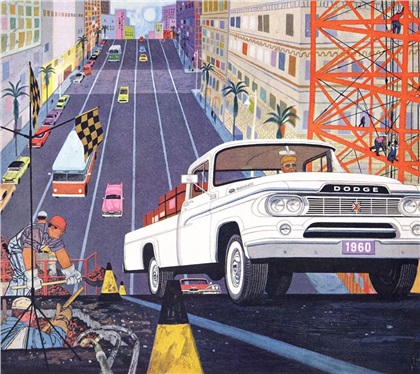 Dodge Trucks Advertising Art by Charles Wysocki (1960)
