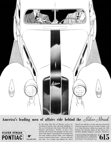 Pontiac Advertising Campaign (1935): Spend just 10 minutes in a Pontiac