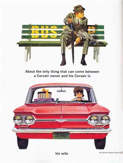 Chevrolet Corvair Monza Club Coupe Ad, 1964