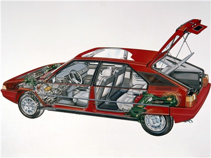 Citroen BX, 1982-86 - Cutaway