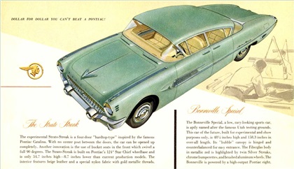 1954 Motorama - The Pontiac Strato Streak experimental four door hardtop.