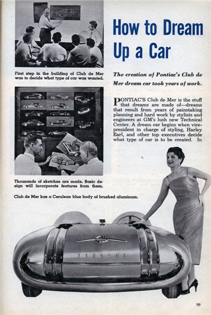 Pontiac Club de Mer, 1956 - How to Dream Up a Car (Mechanix Illustrated)