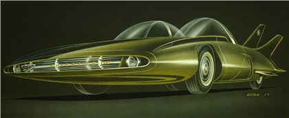 GM Firebird III, 1958 - Design Sketch by Ken Nelson