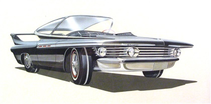 Chrysler TurboFlite, 1961 - 'X101 Turbo' Styling proposal by 	Michael Cody