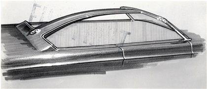 Plymouth VIP, 1965 - Design Sketch - T-top