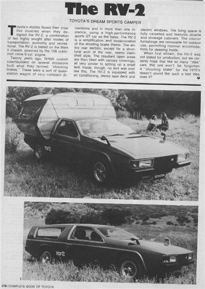 Toyota RV-2, 1972 - Complete Book of Toyota