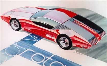 Chevrolet XP-897GT Two-Rotor, 1973 - Design Sketch