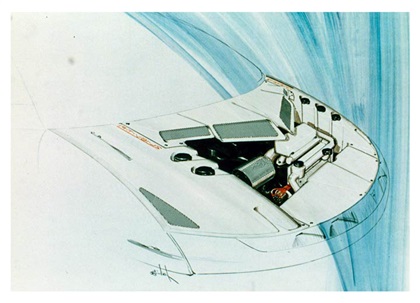 Pontiac Pursuit Concept, 1987 - Design Sketch - Engine