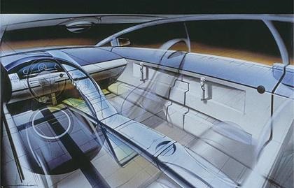 Oldsmobile Recon, 1999 - Design Sketch - Interior
