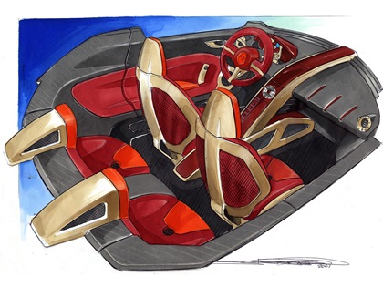 Hyundai Clix Concept, 2001 - Design Sketch - Interior