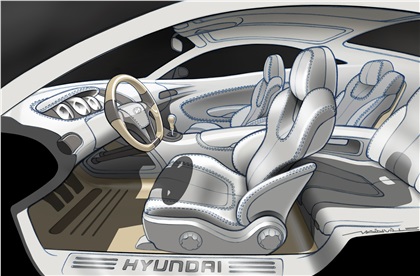 Hyundai HCD-8 Sports Tourer Concept, 2004 - Interior - Design Sketch