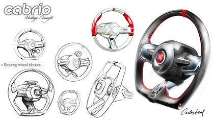 Fiat Uno Cabriolet, 2010 - Steering Wheel Design Sketch
