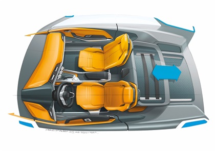 Audi Crosslane Coupe, 2012 - Interior Design Sketch 