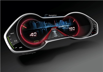 Audi Crosslane Coupe, 2012 - Instruments Design Sketch